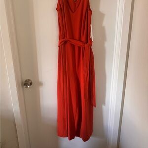 Calvin Klein Vibrant Red Maxi Dress S